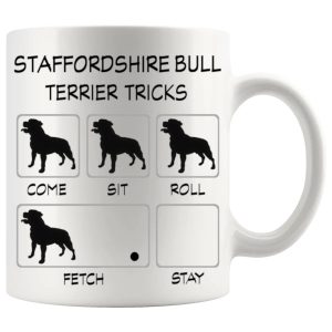 Staffordshire Bull Terrier Tricks Mug funny dog lover gift