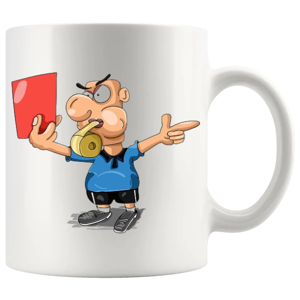 Showing the Red Card Mug funny unofficial football fan gift