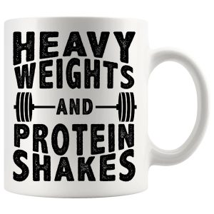 heavy weights and protein shakes Mug