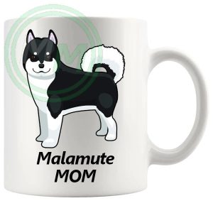Alaskan Malamute Mom Mug ceramic dog lover gift, printed on both sides