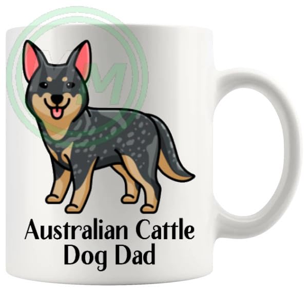 Australian Cattle Dog Dad Mug ceramic dog lover gift, printed on both sides
