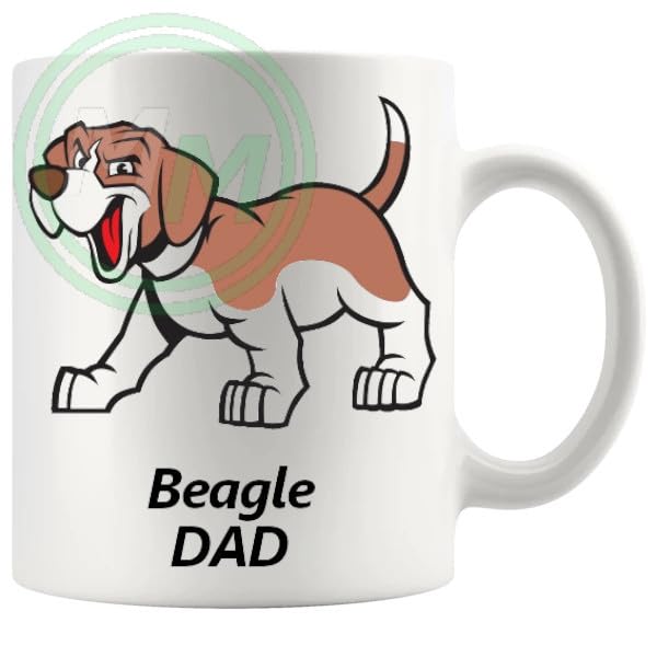 Beagle Mom Mug ceramic dog lover gift, printed on both sides