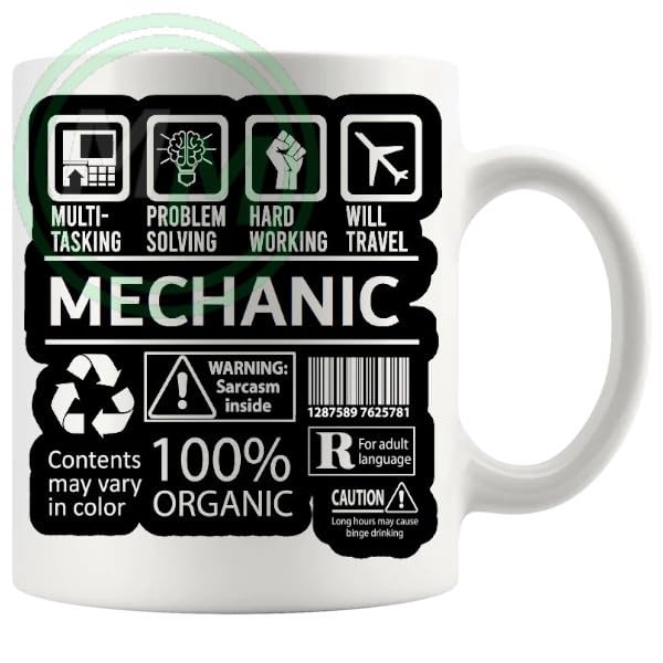 Hard Working Mechanic Mug ceramic mug gift